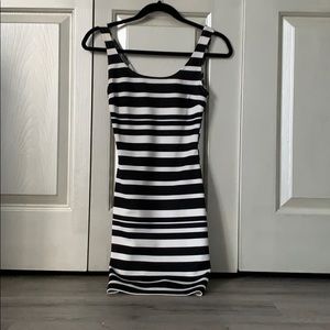 Saks Fifth Avenue Striped Polyester Mini Dress
